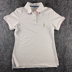 Peter Millar PGA TOUR Women's Performance Polo Shirt White Size Small NWT $124